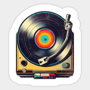 vinyl record player Sticker